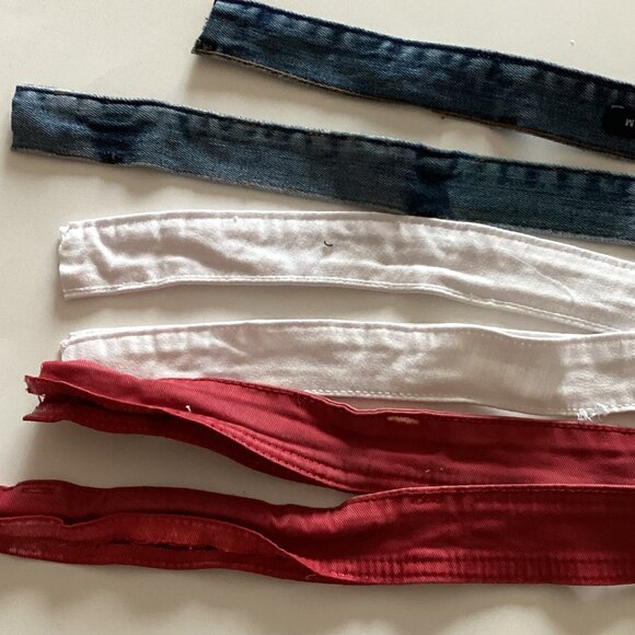 A Bundle of Denim Scraps for Recycling Projects Fabric Material Quilting Sewing - Picture 9 of 12